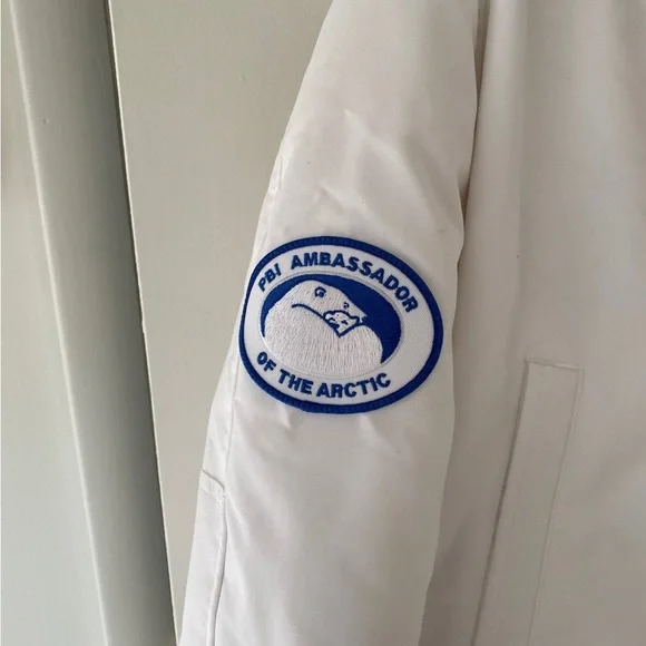 Rare Men’s Canada goose white bomber jacket - Picture 5 of 6